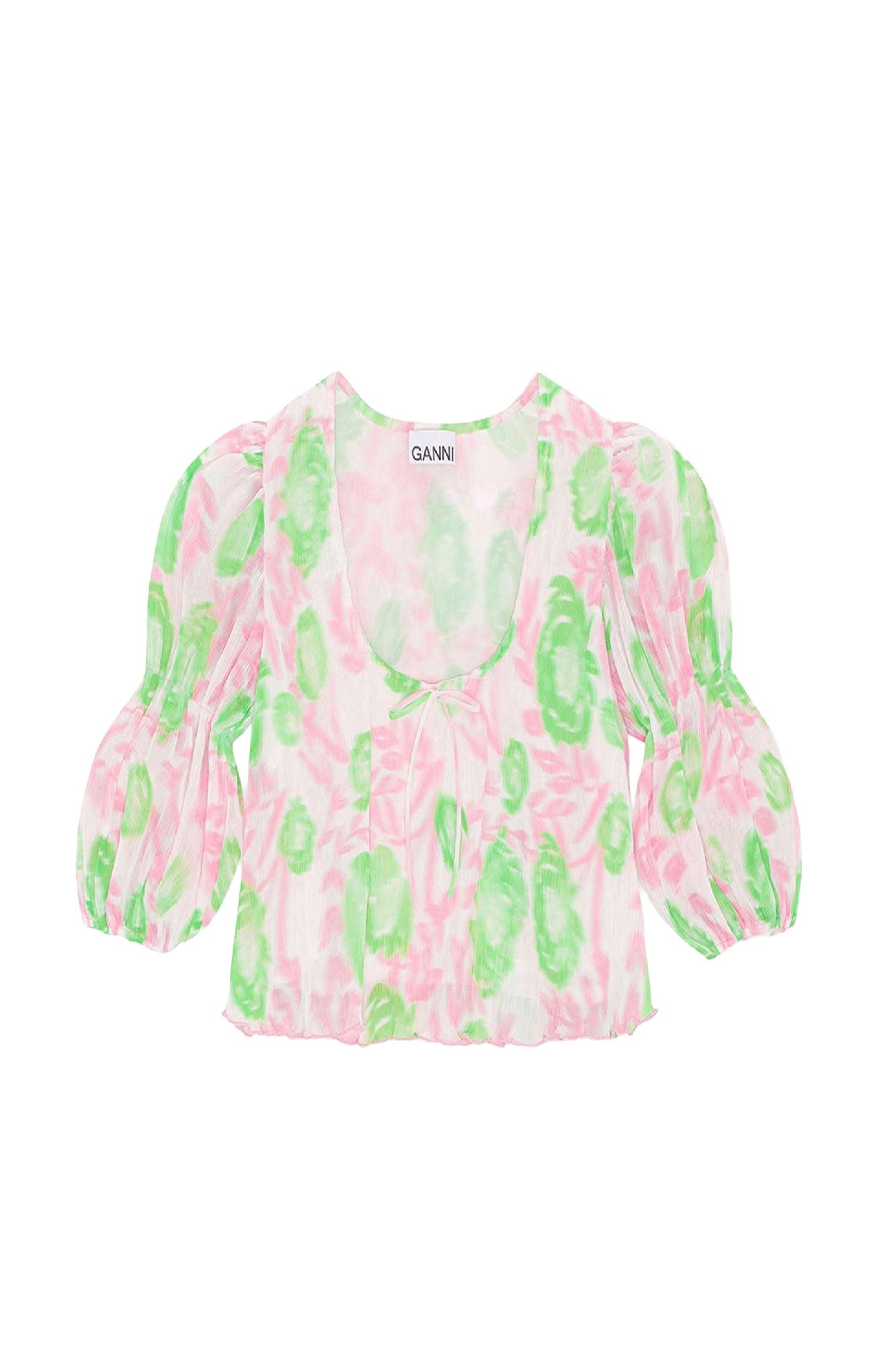 Blouse plissée et décollectée - Pink Tulle