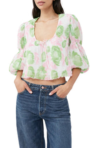Blouse plissée et décollectée - Pink Tulle