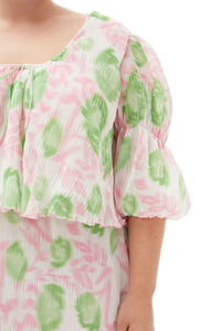 Blouse plissée et décollectée - Pink Tulle