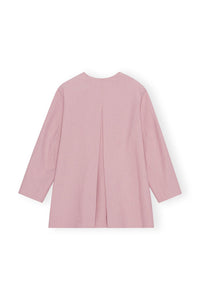 Blazer oversize drapé en tissu mélangé - Pink Tulle