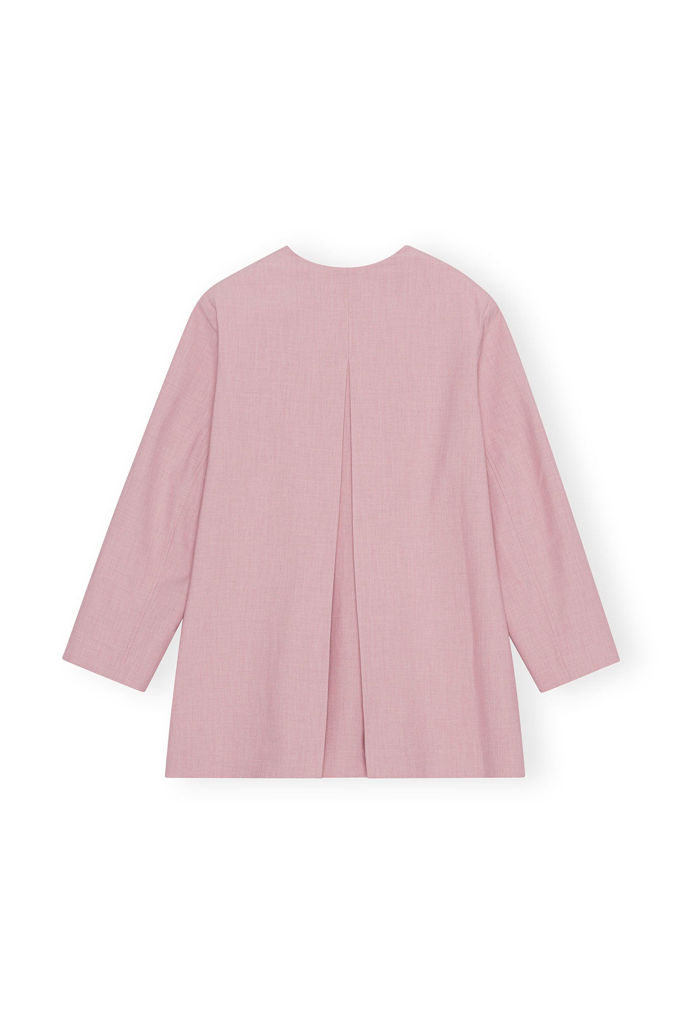 Blazer oversize drapé en tissu mélangé - Pink Tulle
