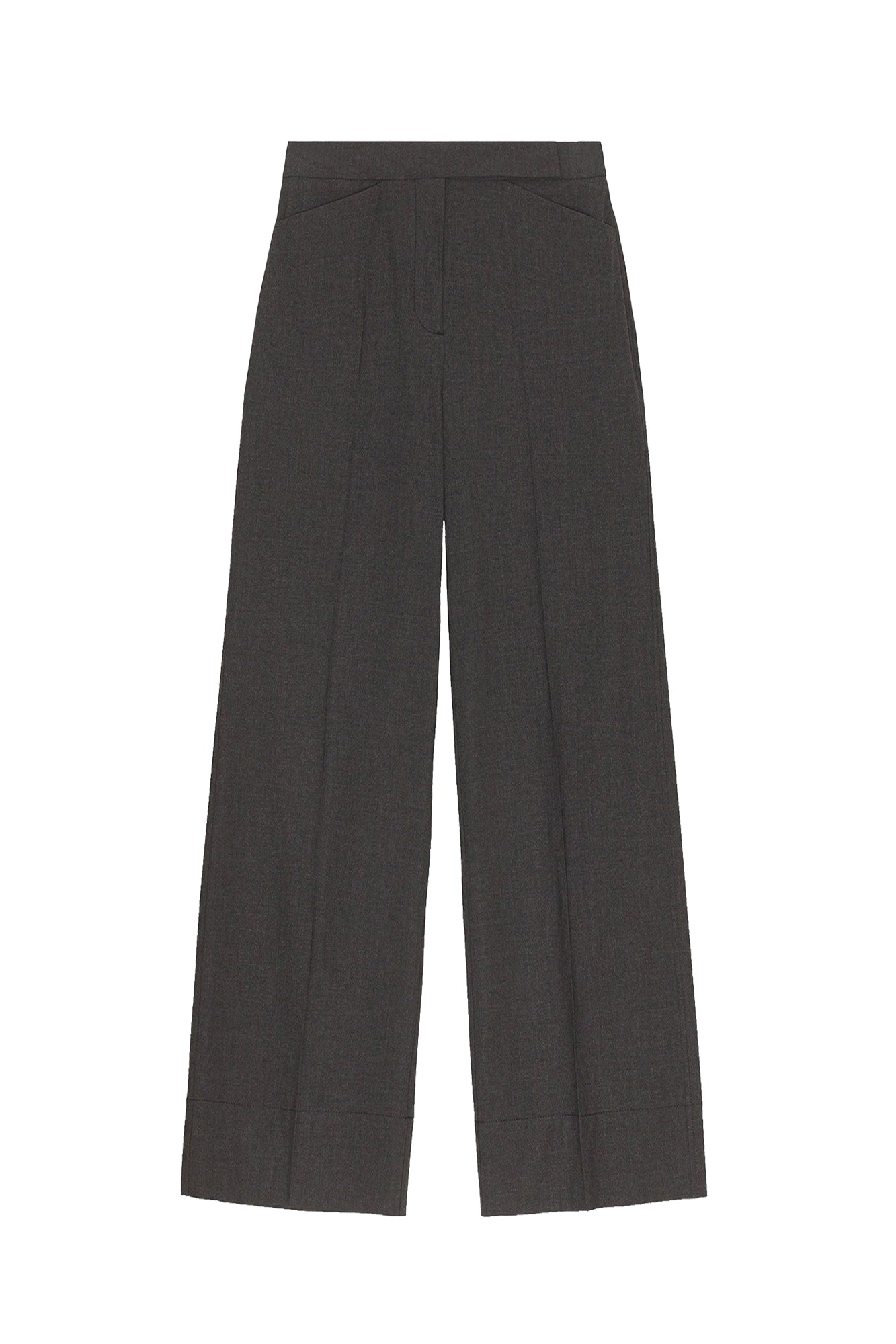 Mottled fluid mid-rise trousers - Phantom