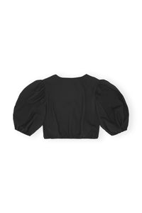 Blouse zippée fluide chiné - Black