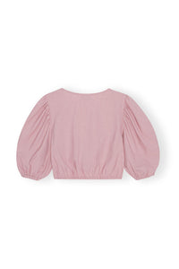 Mottled fluid zipped blouse - Pink Tulle
