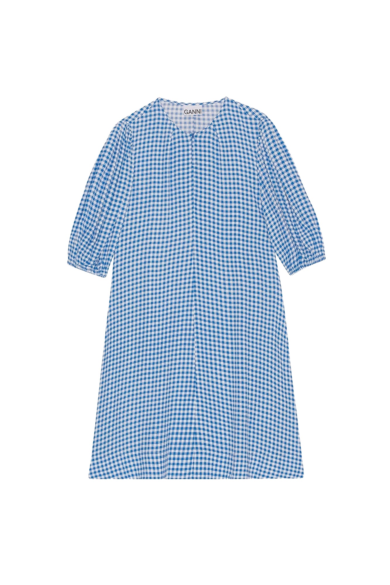 Robe courte en crêpe imprimé - Strong Blue