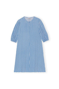 Robe courte en crêpe imprimé - Strong Blue