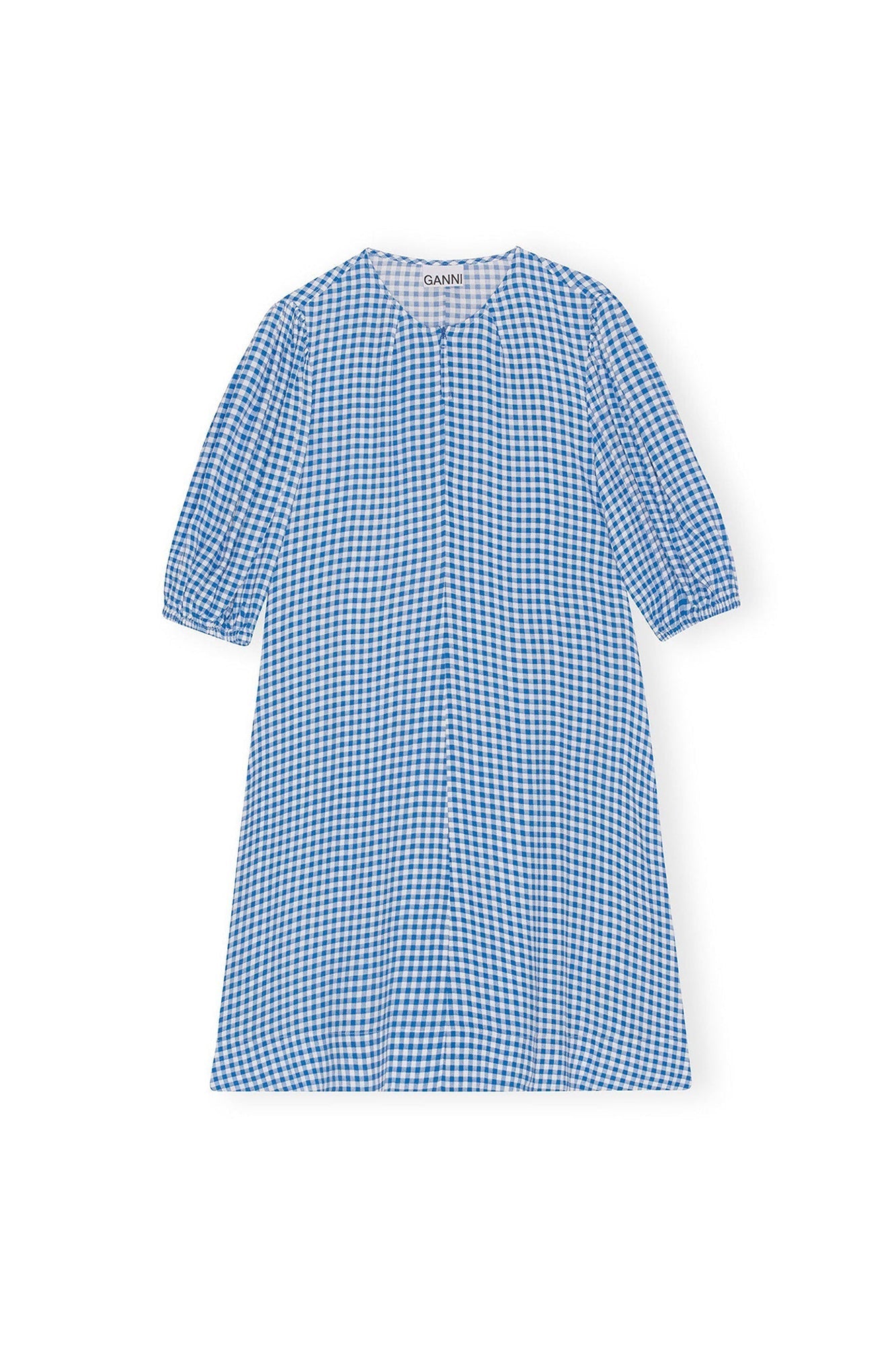 Robe courte en crêpe imprimé - Strong Blue