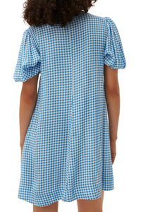 Robe courte en crêpe imprimé - Strong Blue