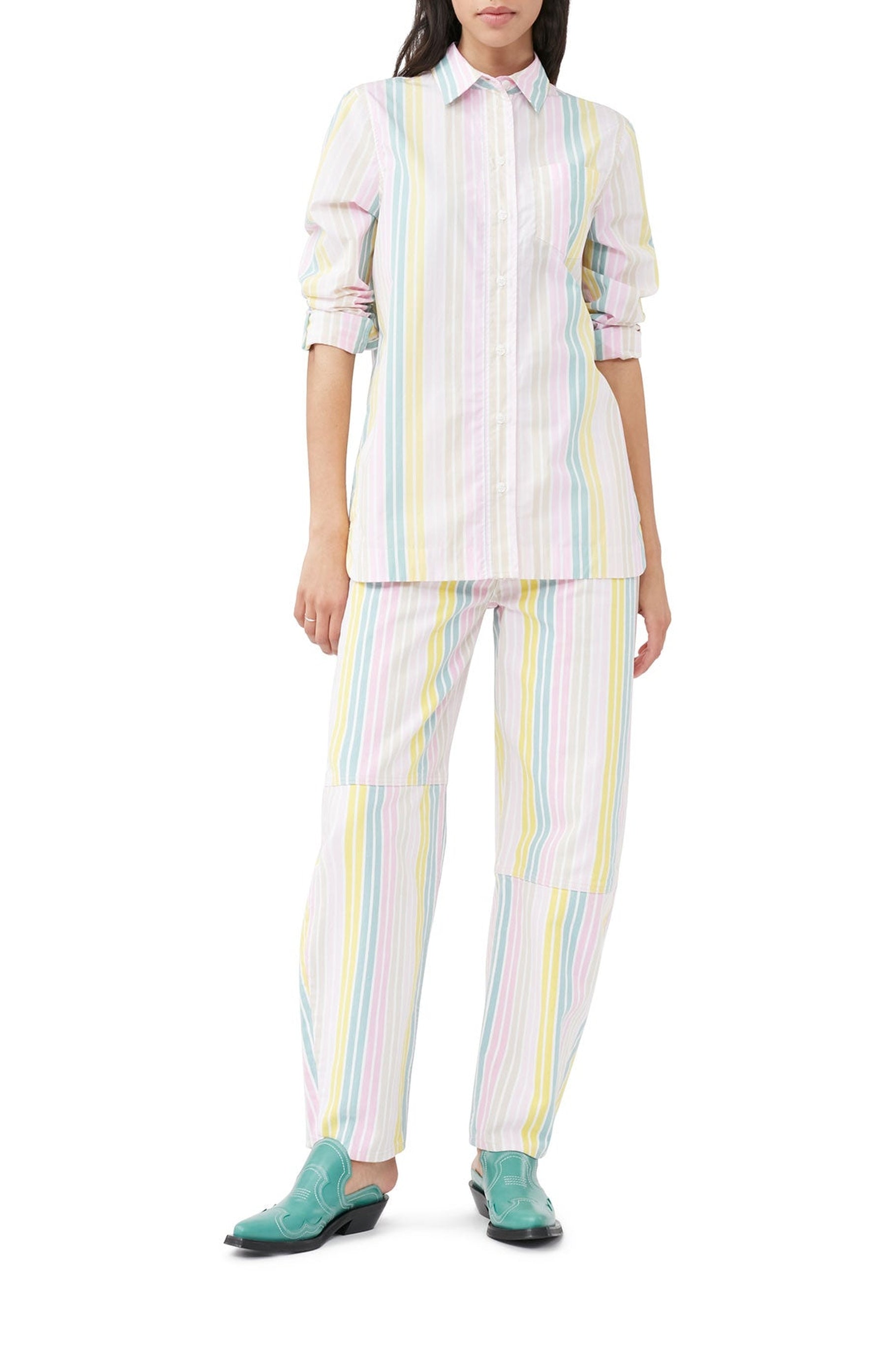 Chemise à rayures en coton - Multicolour