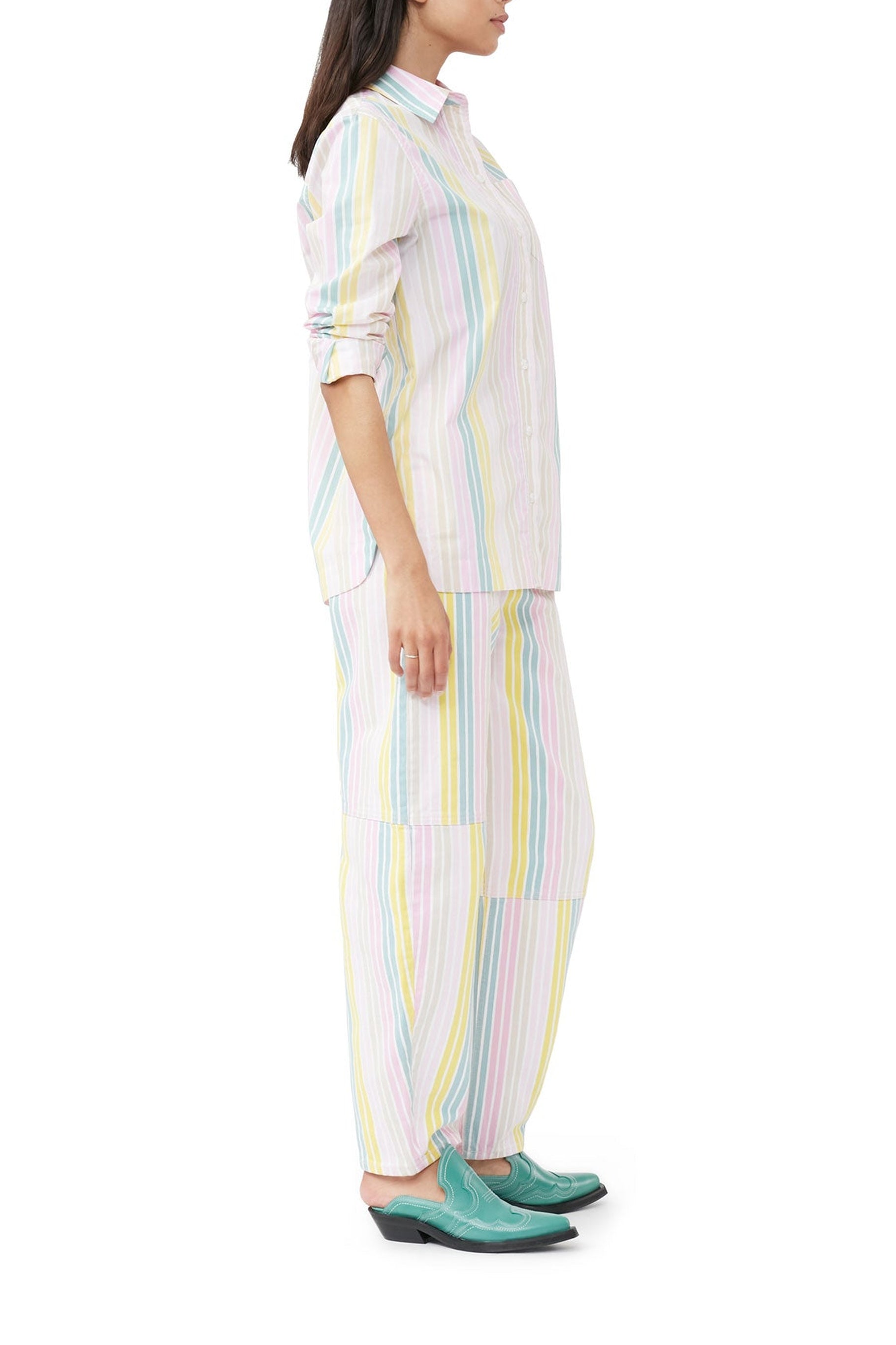 Chemise à rayures en coton - Multicolour