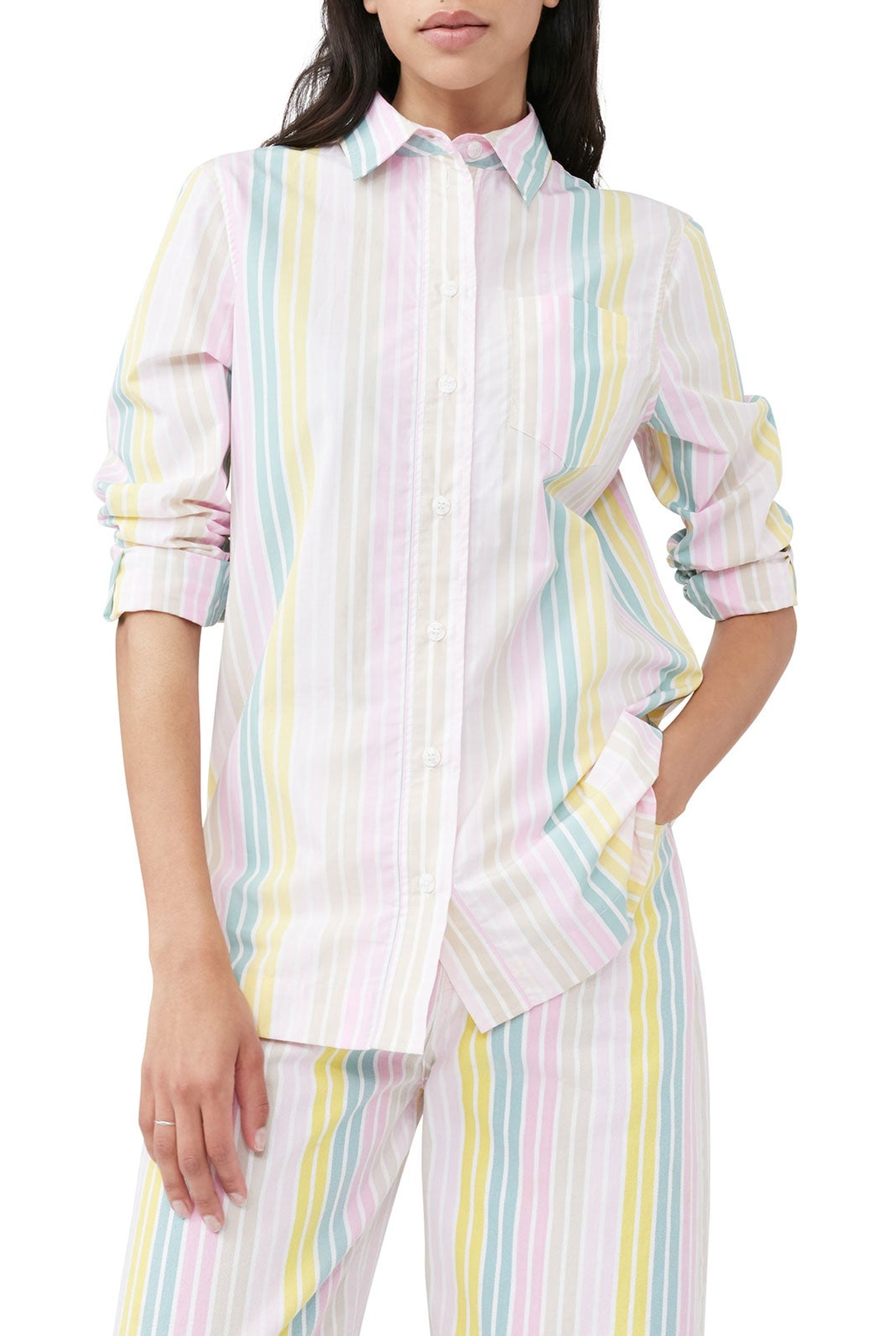 Chemise à rayures en coton - Multicolour