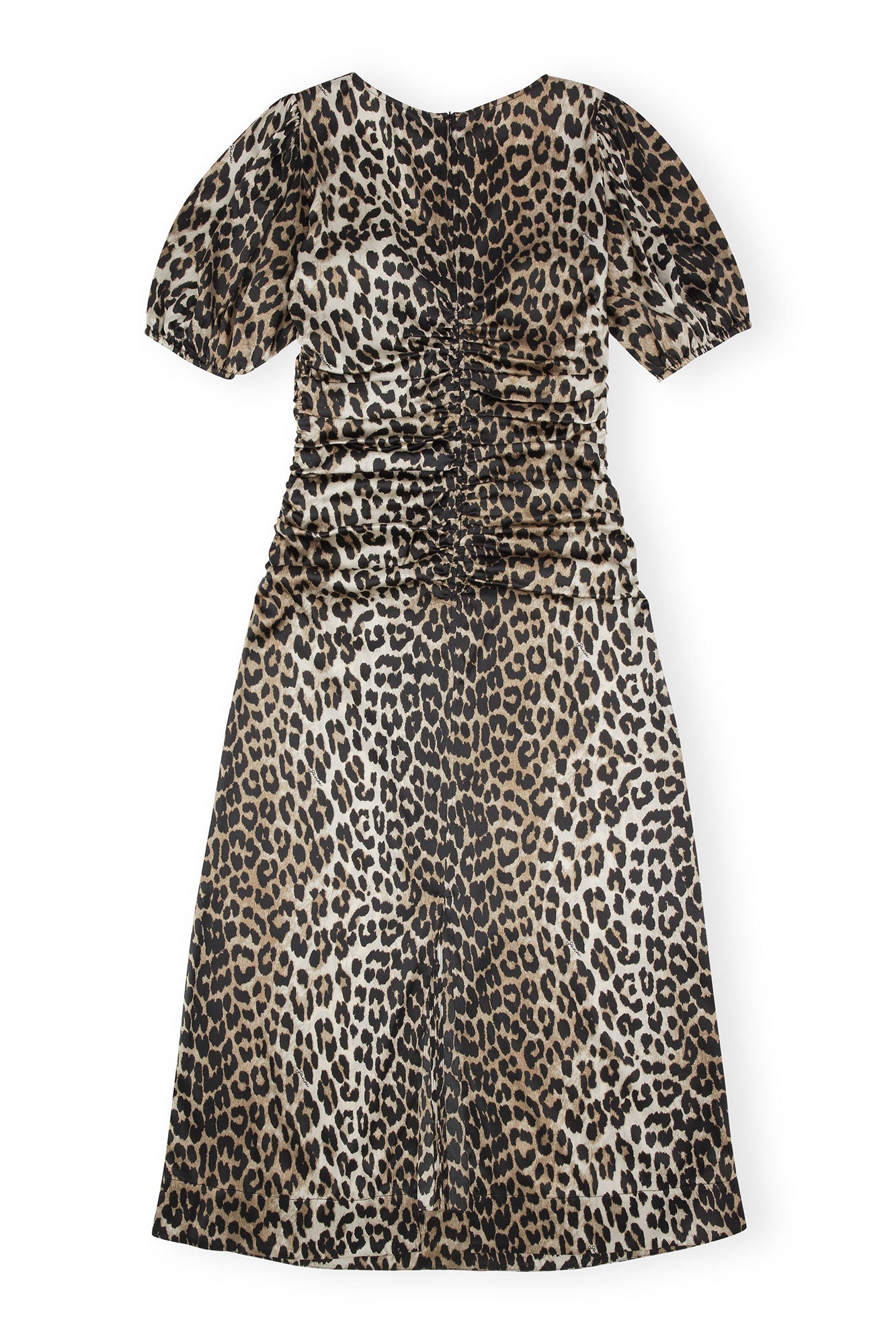 Robe longue animal en soie - Leopard