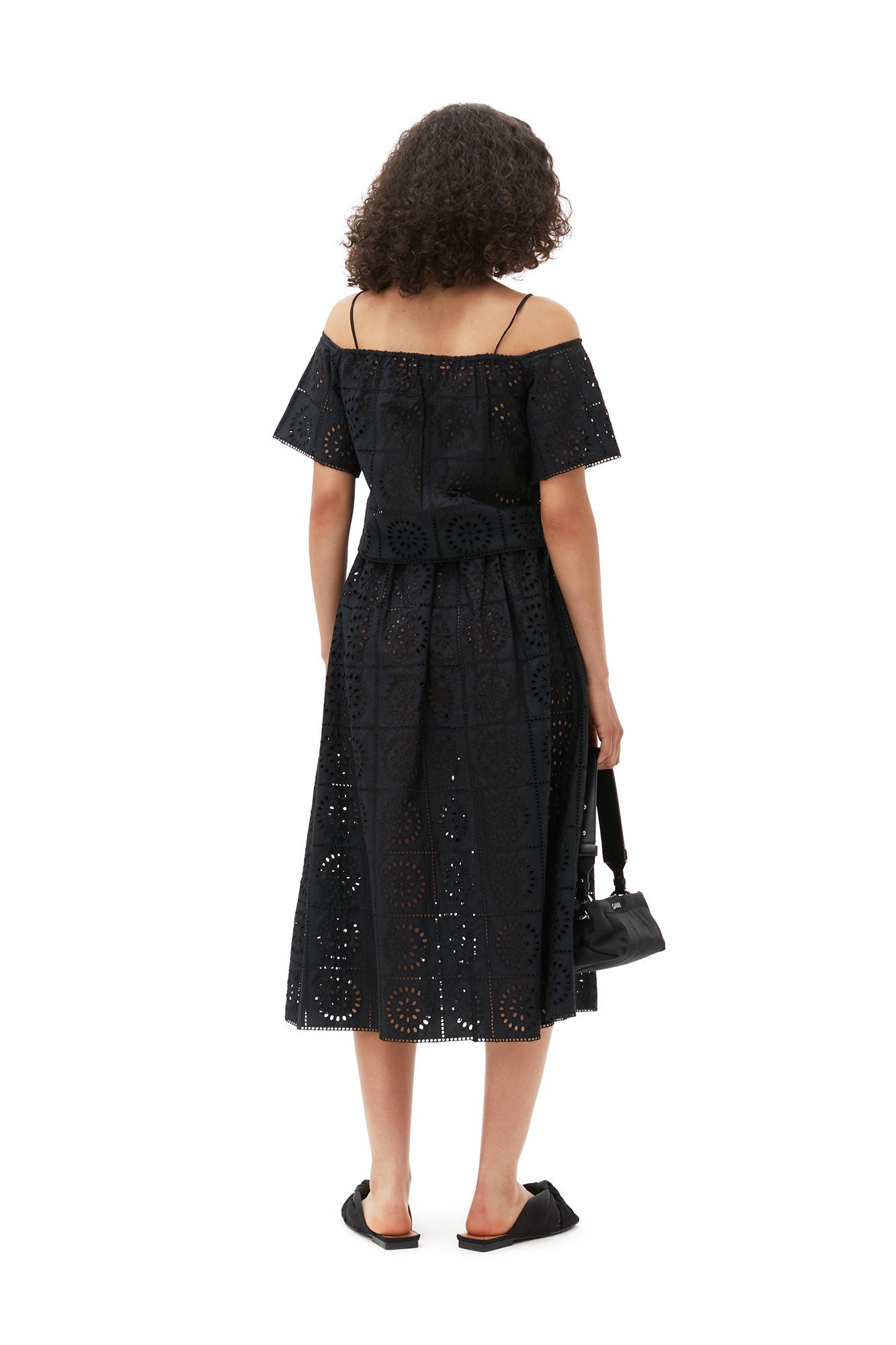 Jupe en broderie anglaise - Black