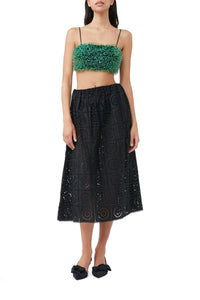 Jupe en broderie anglaise - Black
