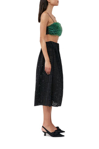 Jupe en broderie anglaise - Black