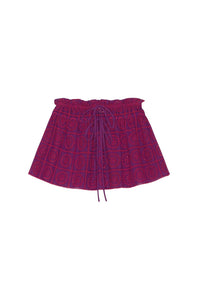 Jupe courte en broderie anglaise - Sparkling Grape