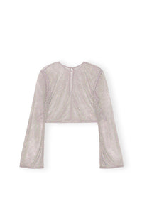 Blouse en résille ornée - Silver
