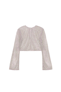 Embellished fishnet blouse - Silver