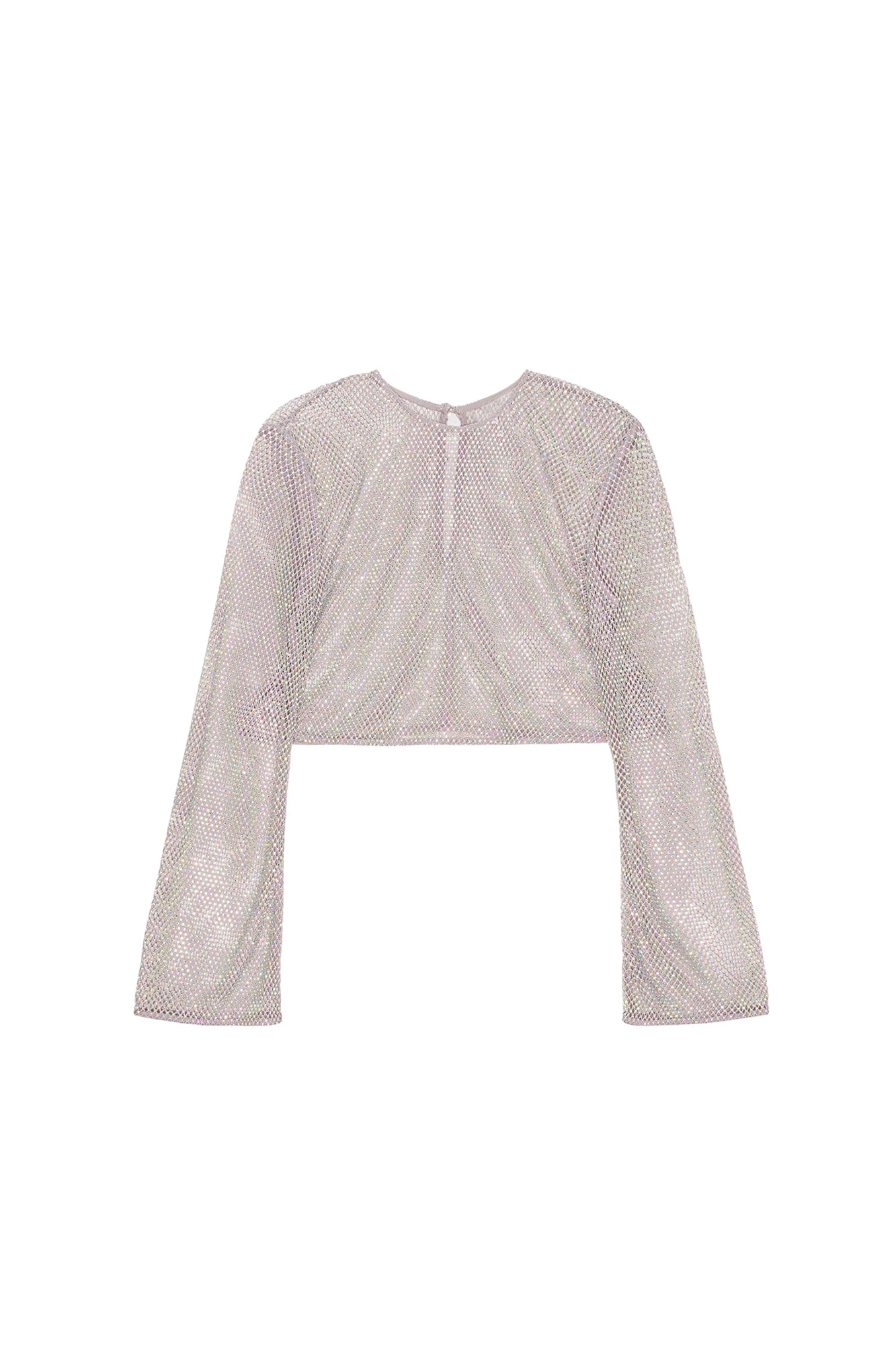 Embellished fishnet blouse - Silver