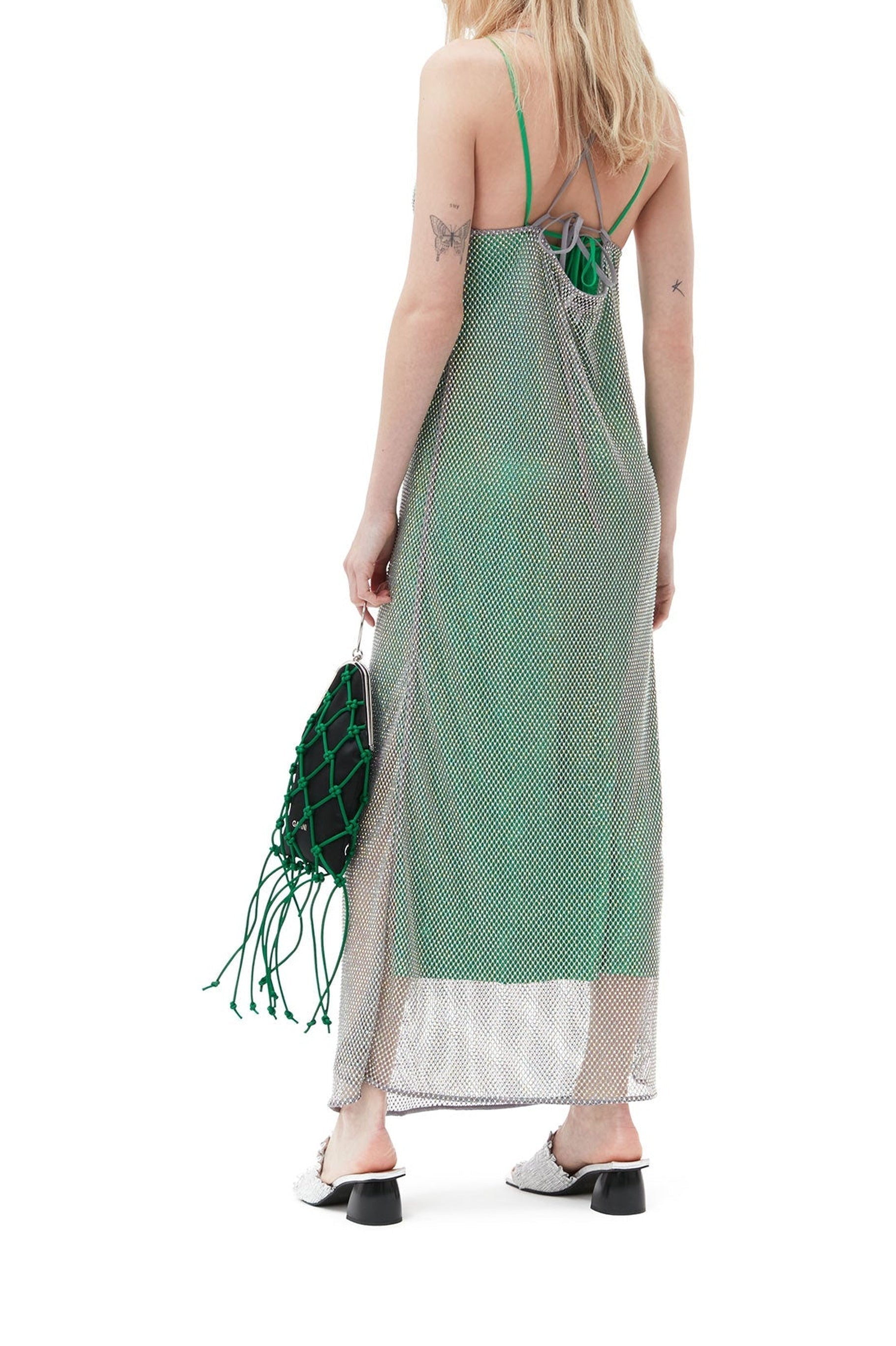 Robe ornementée en maille - Silver