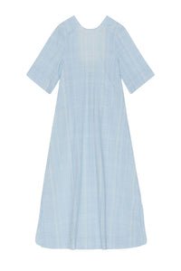 Robe longue à carreaux en crêpe - Ice Water