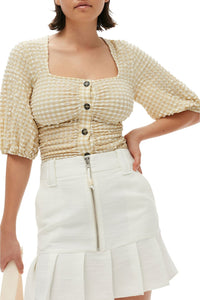 Jupe courte imrpimée - Egret