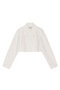 Blazer court texturé - Egret