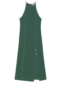 Draped maxi dress - Trekking Green