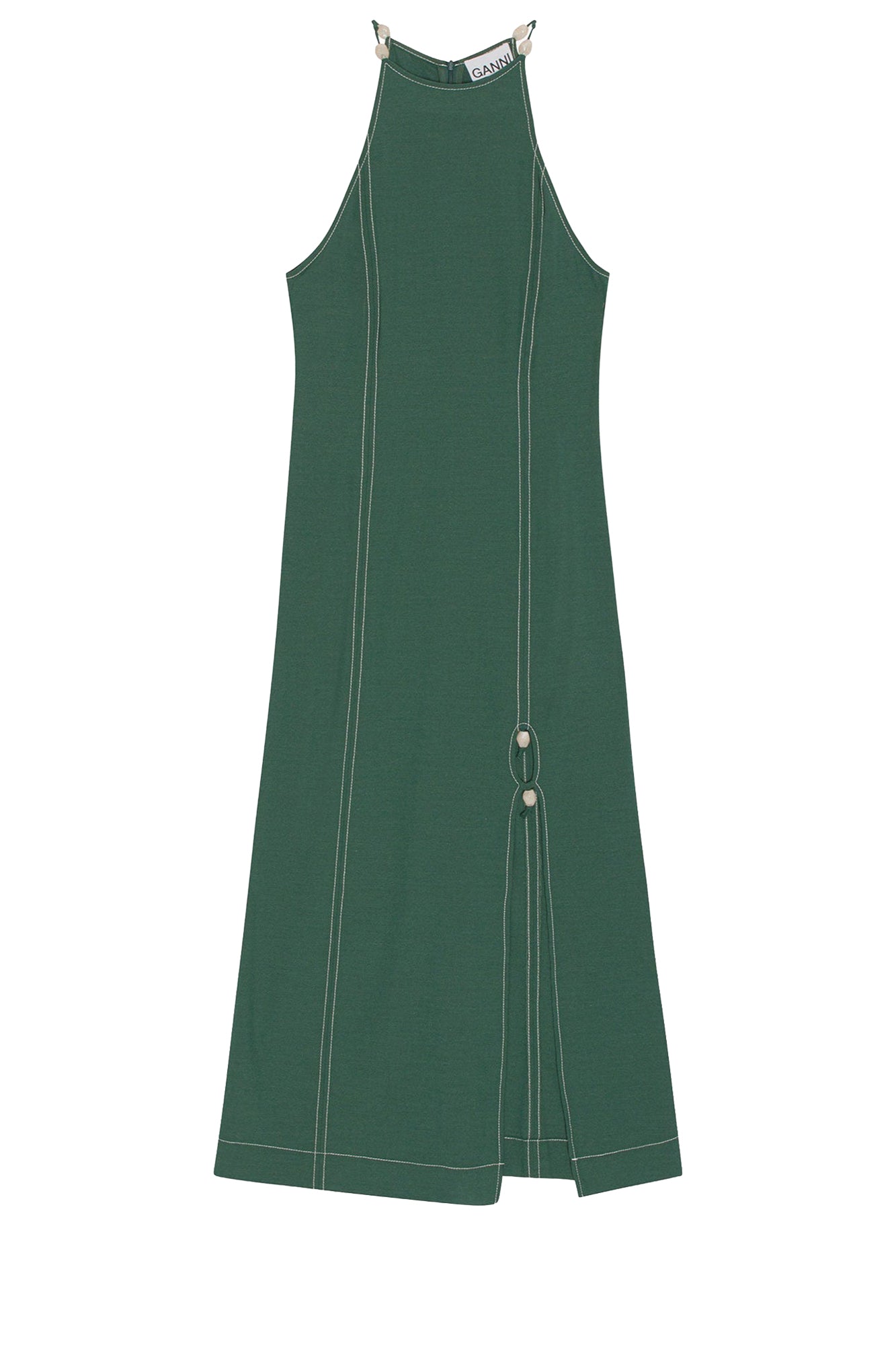 Draped maxi dress - Trekking Green