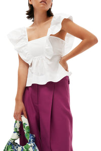 Blouse à volants - Bright White