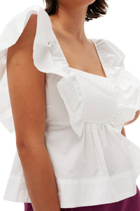 Blouse à volants - Bright White