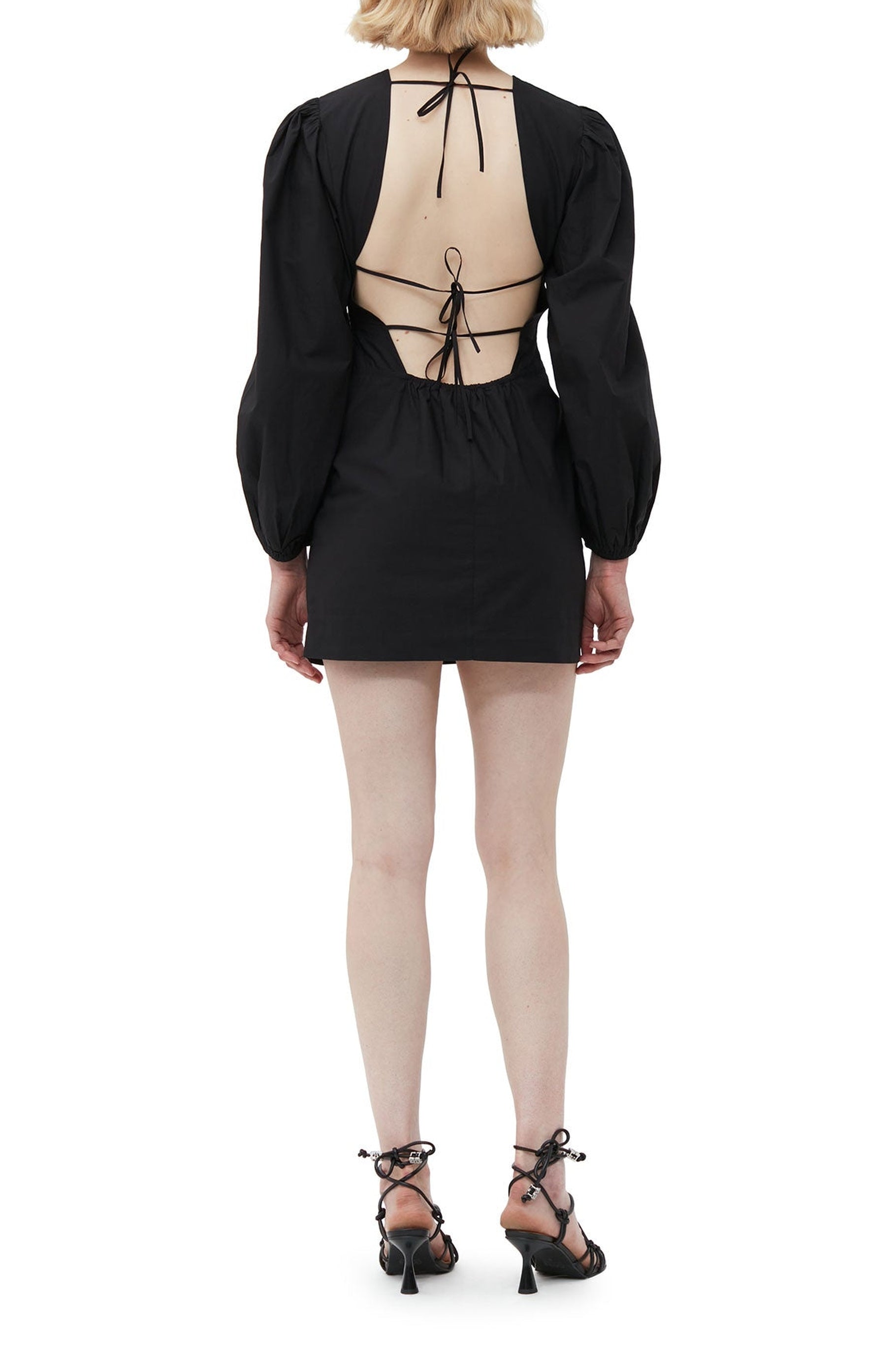 Robe courte à dos ouvert - Black