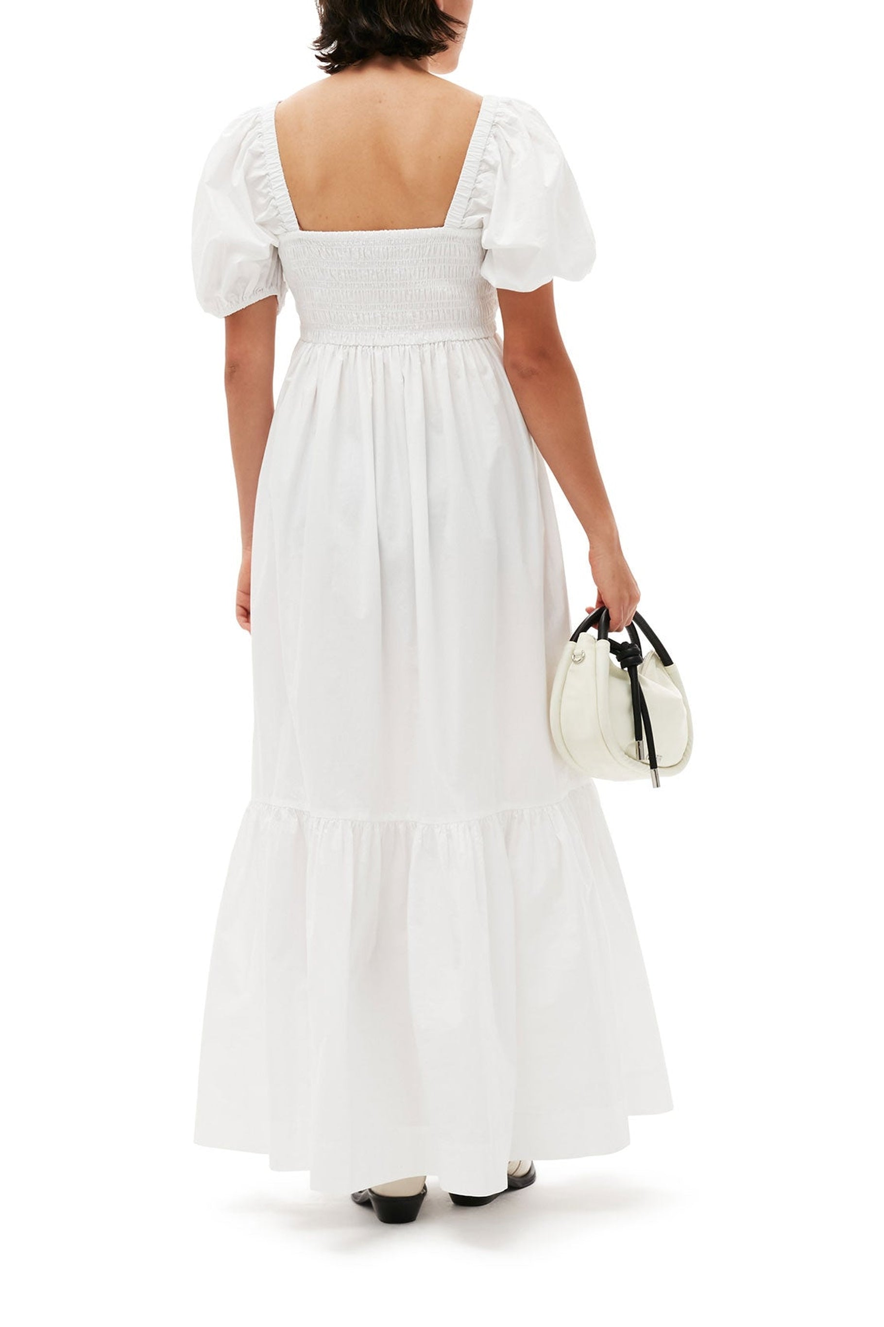 Smocked maxi dress - Bright White