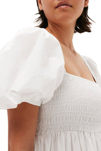 Smocked maxi dress - Bright White