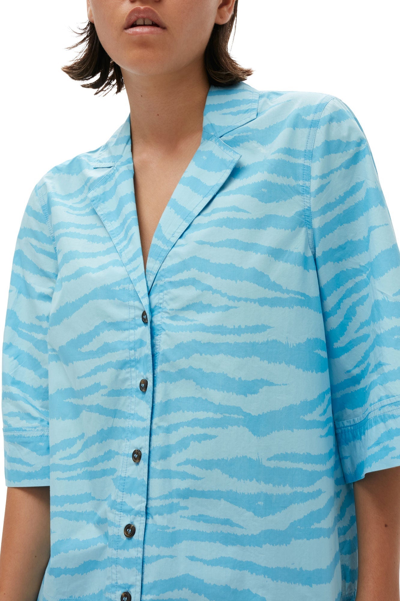 Chemise en coton imprimé - Ethereal Blue
