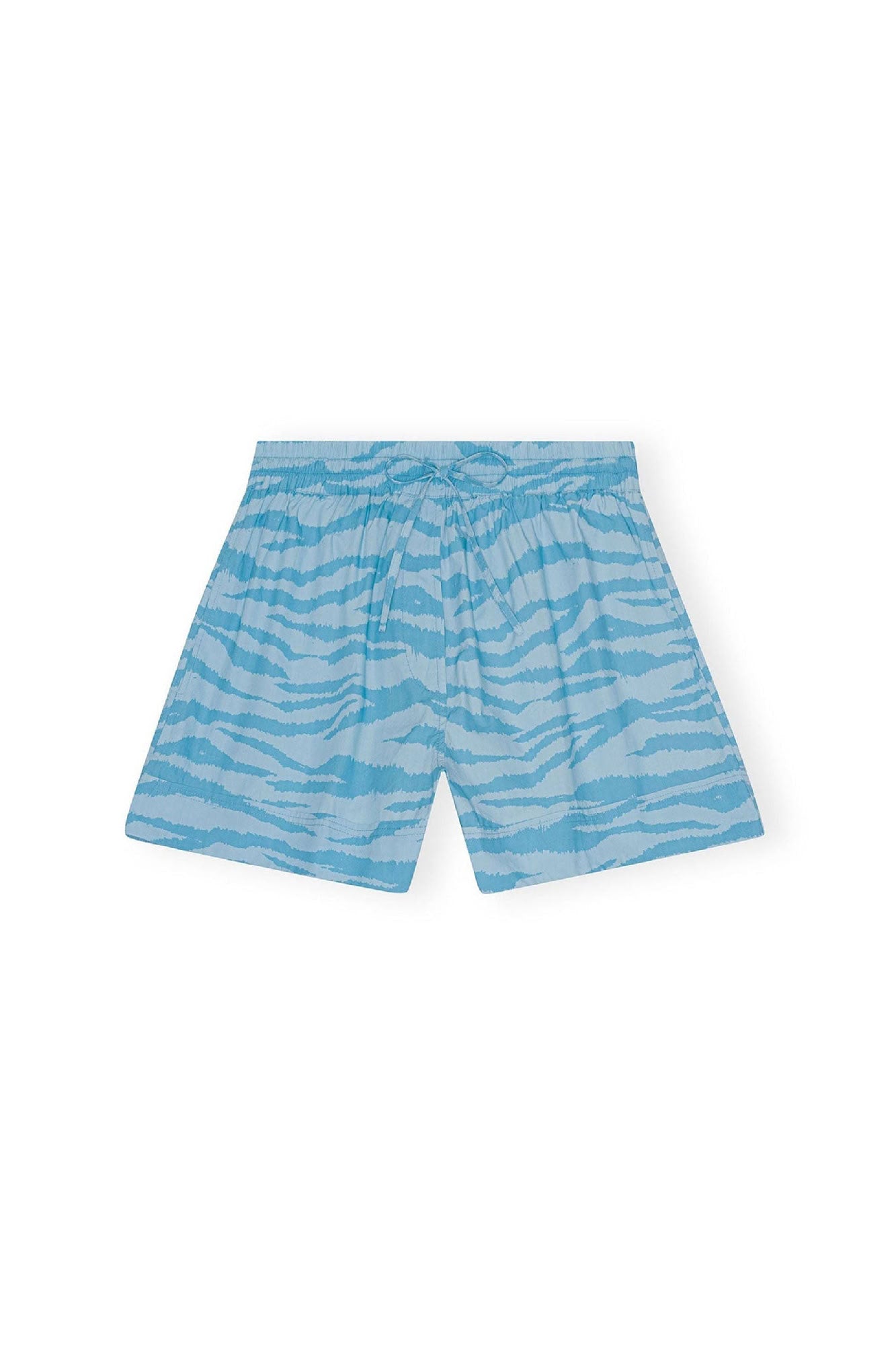 Short élastique en coton imprimé - Ethereal Blue
