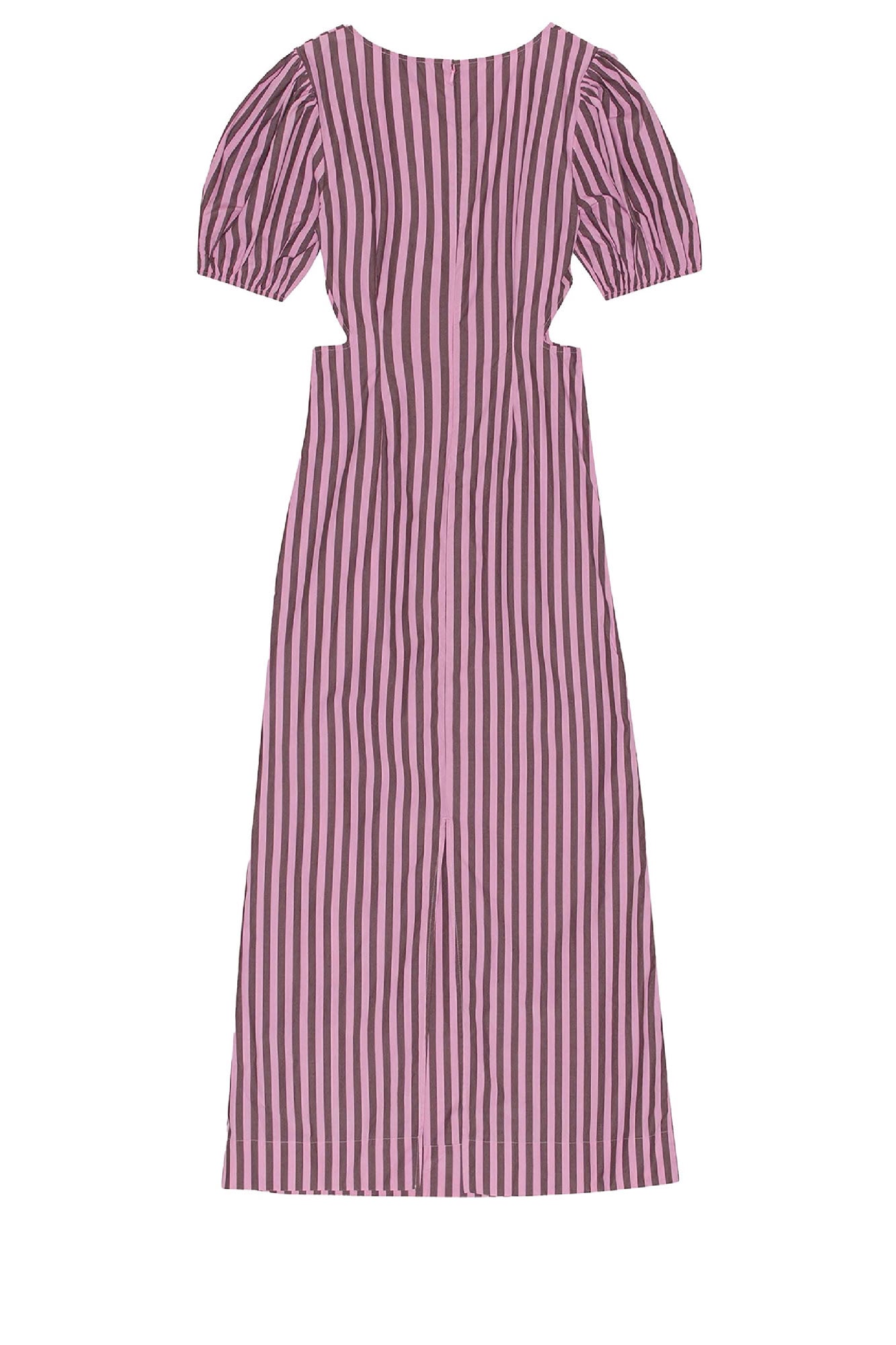 Robe à découpes et rayures en coton - Bonbon