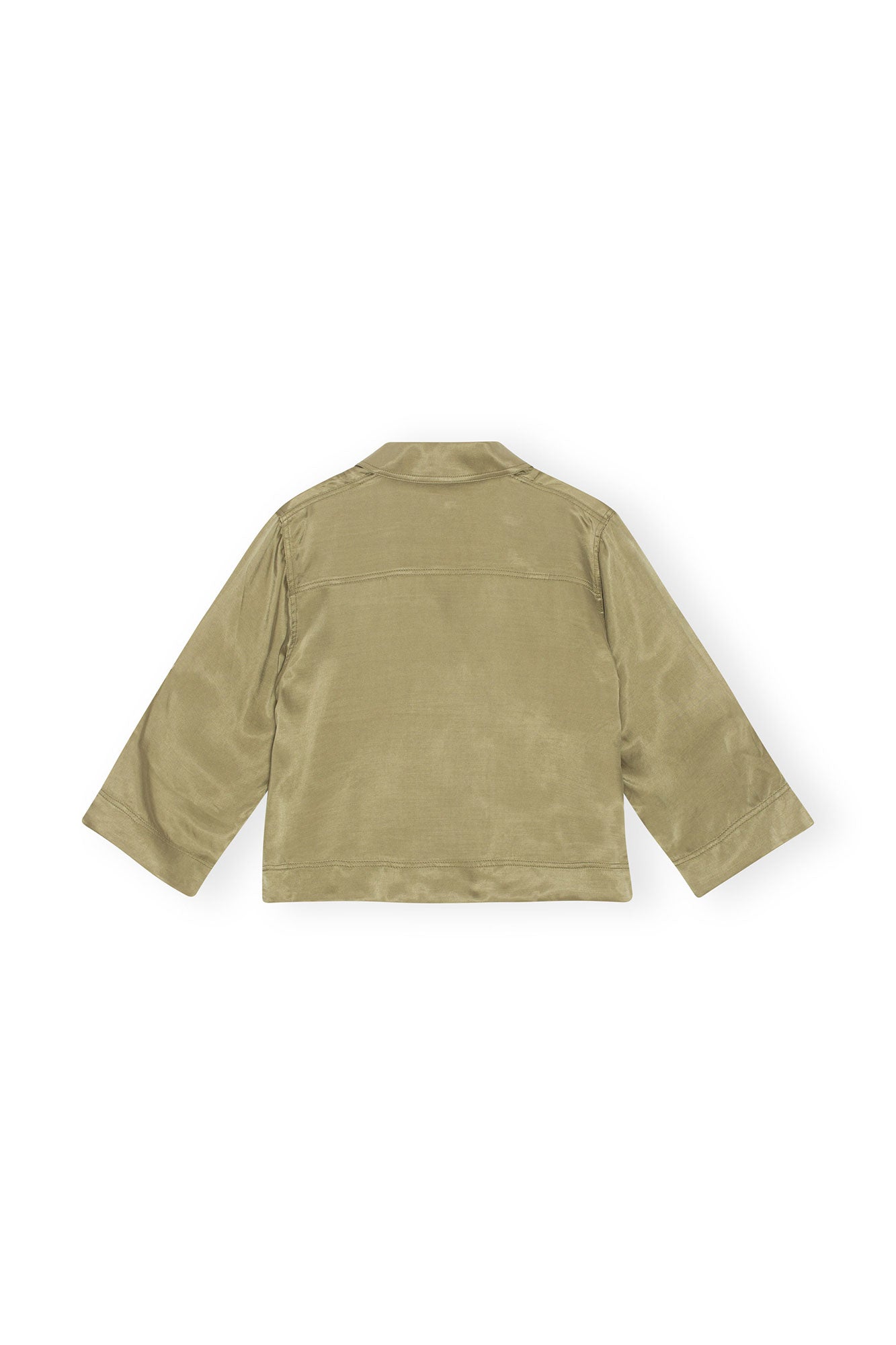 Short satin shirt - Aloe