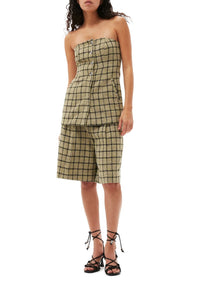 Strapless plaid suit top - Tender Shoots