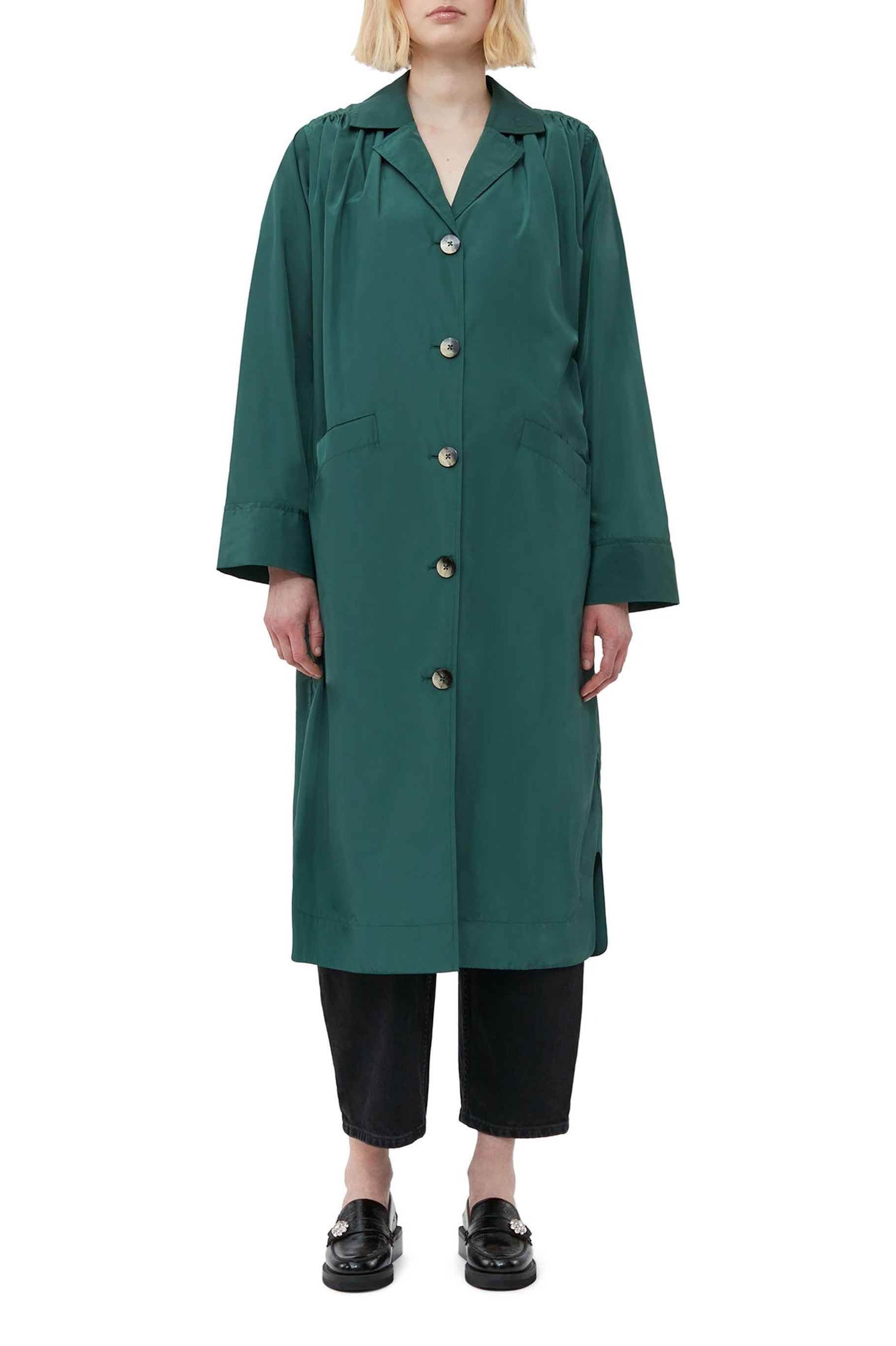 Manteau long Summer boutonné - Trekking Green