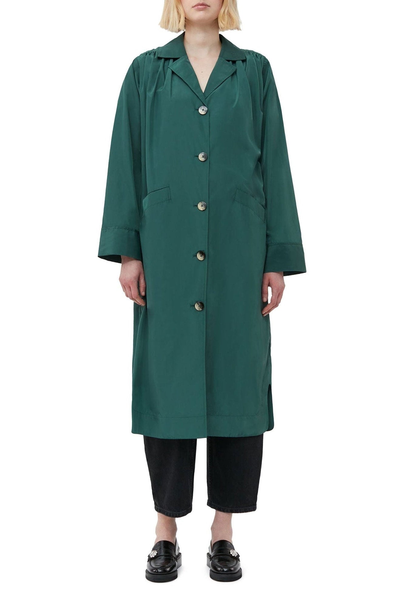 Manteau long Summer boutonné - Trekking Green