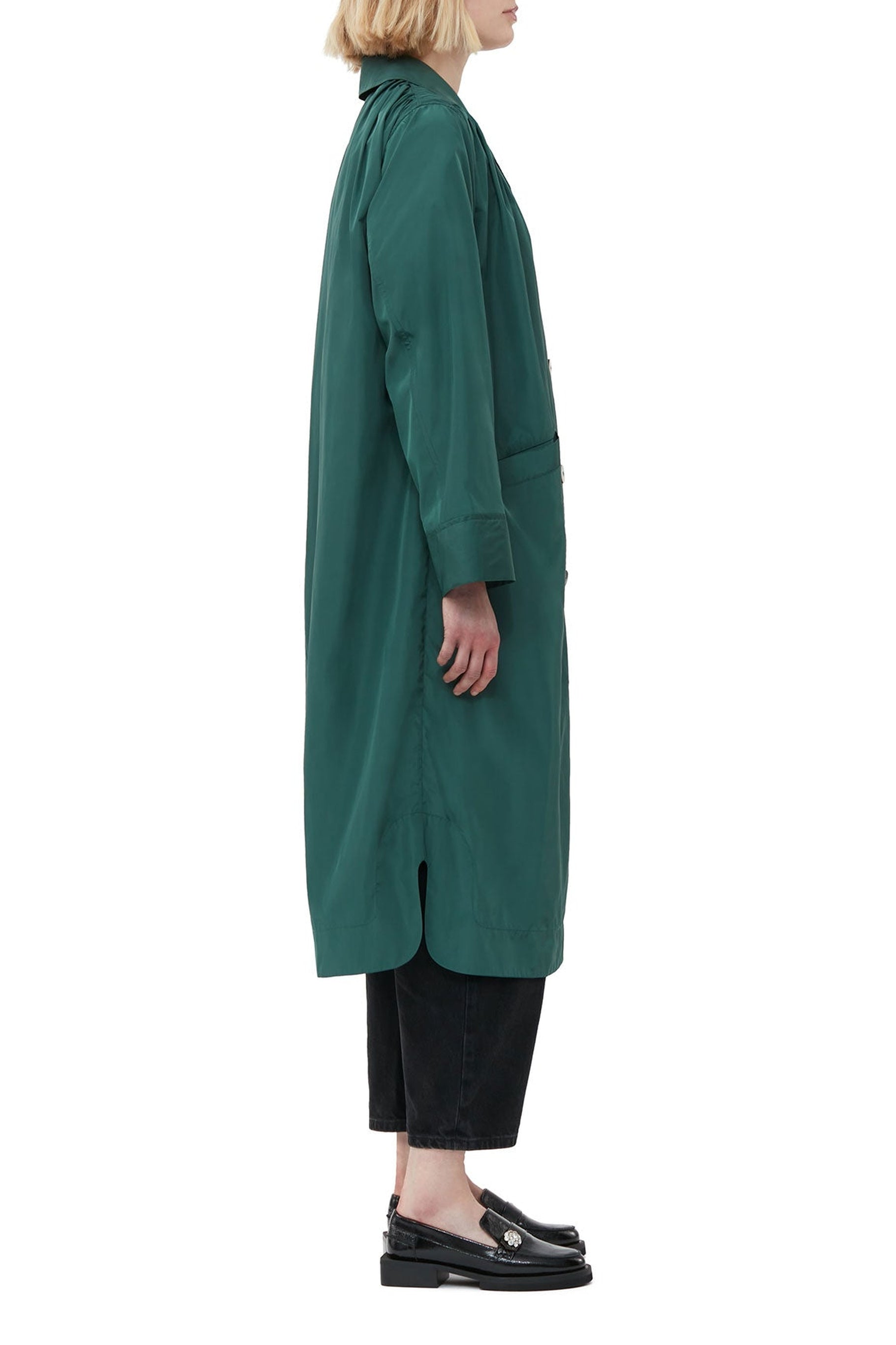 Manteau long Summer boutonné - Trekking Green