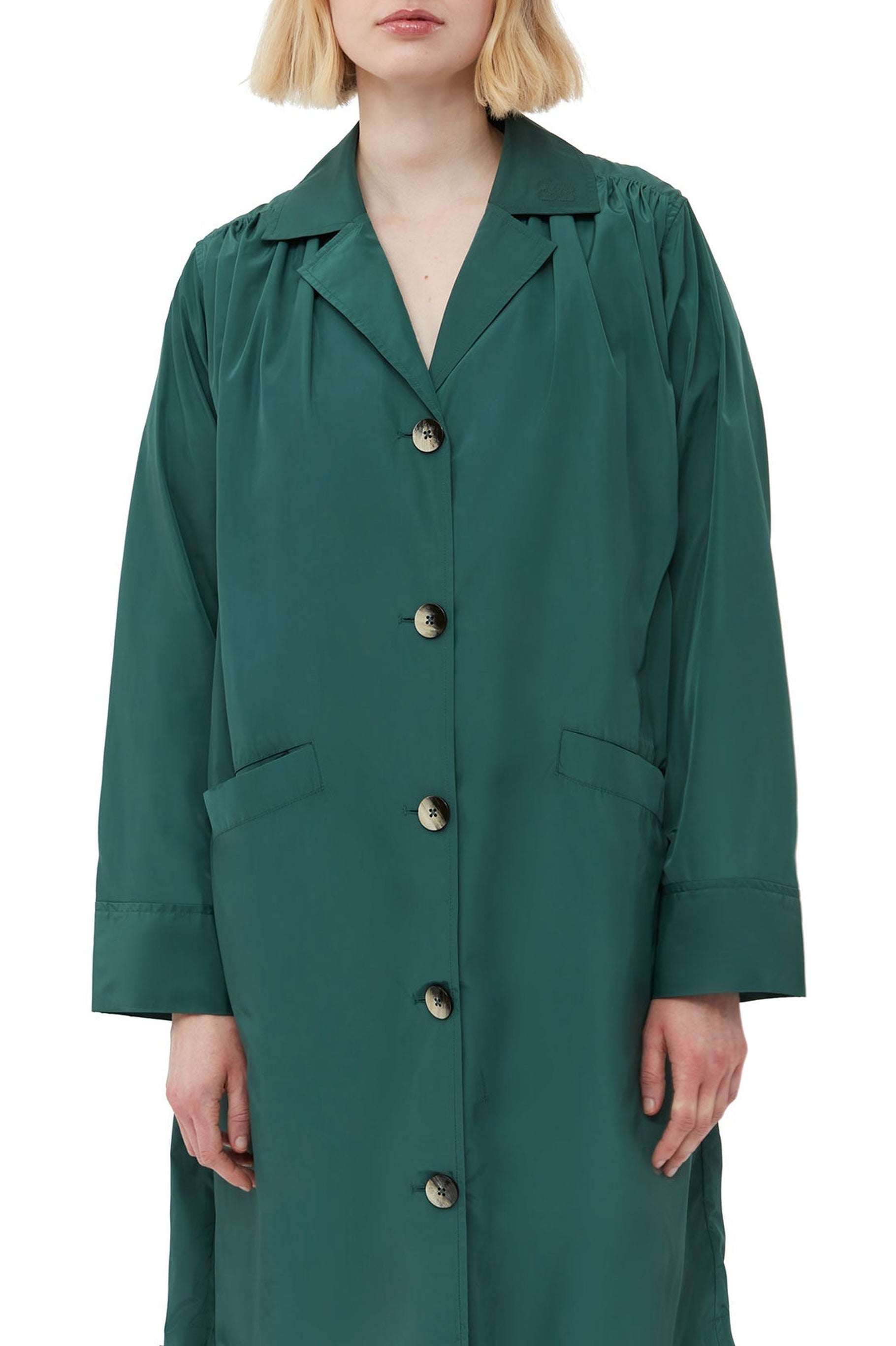 Manteau long Summer boutonné - Trekking Green