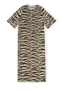 Robe longue fluide en satin - Pale Khaki