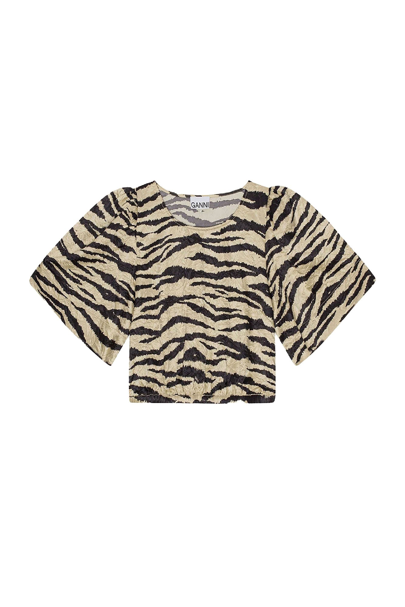 Blouse fluide en satin - Pale Khaki