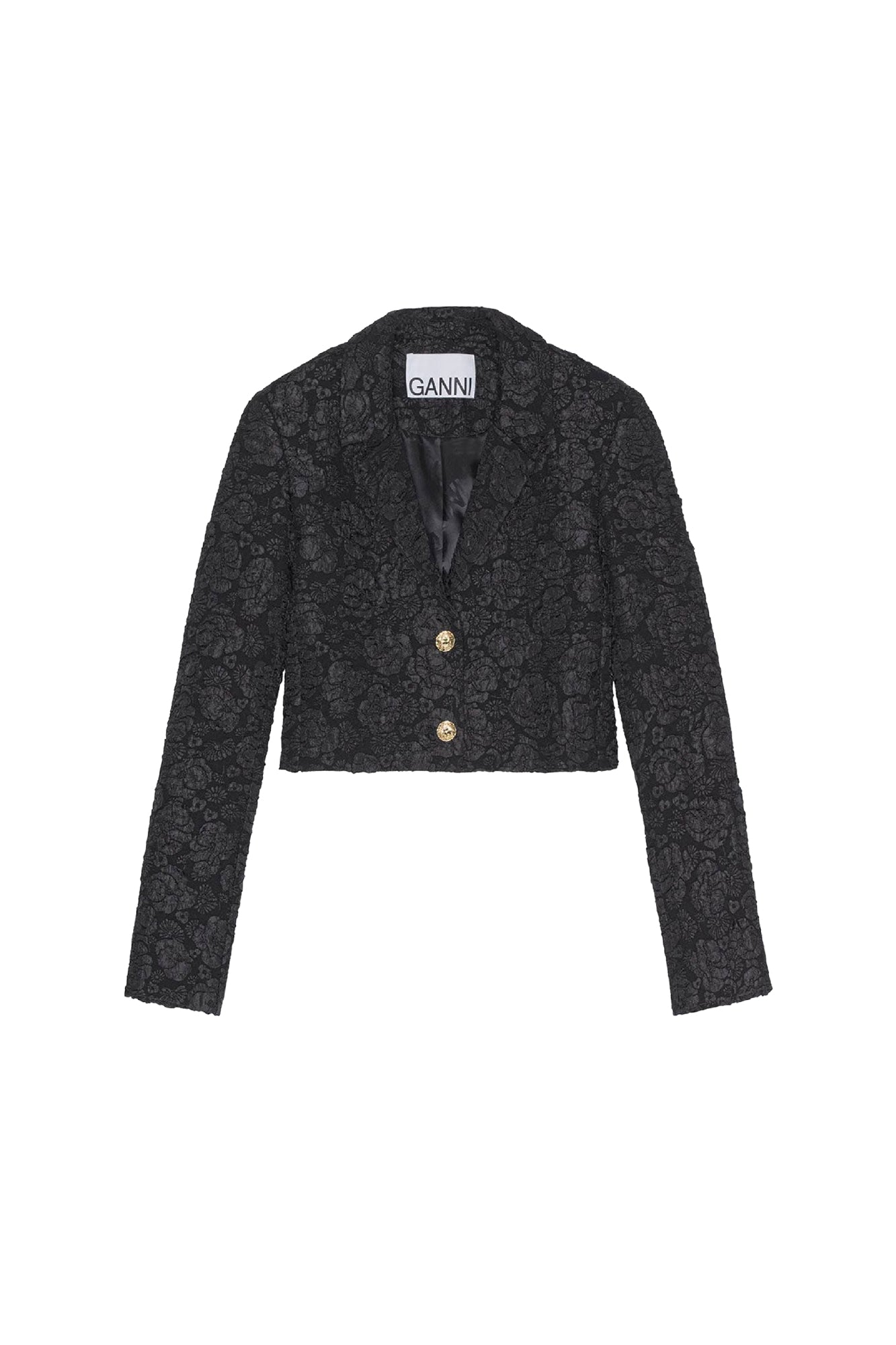 Blazer court en jacquard - Black