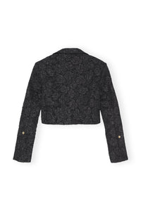 Blazer court en jacquard - Black
