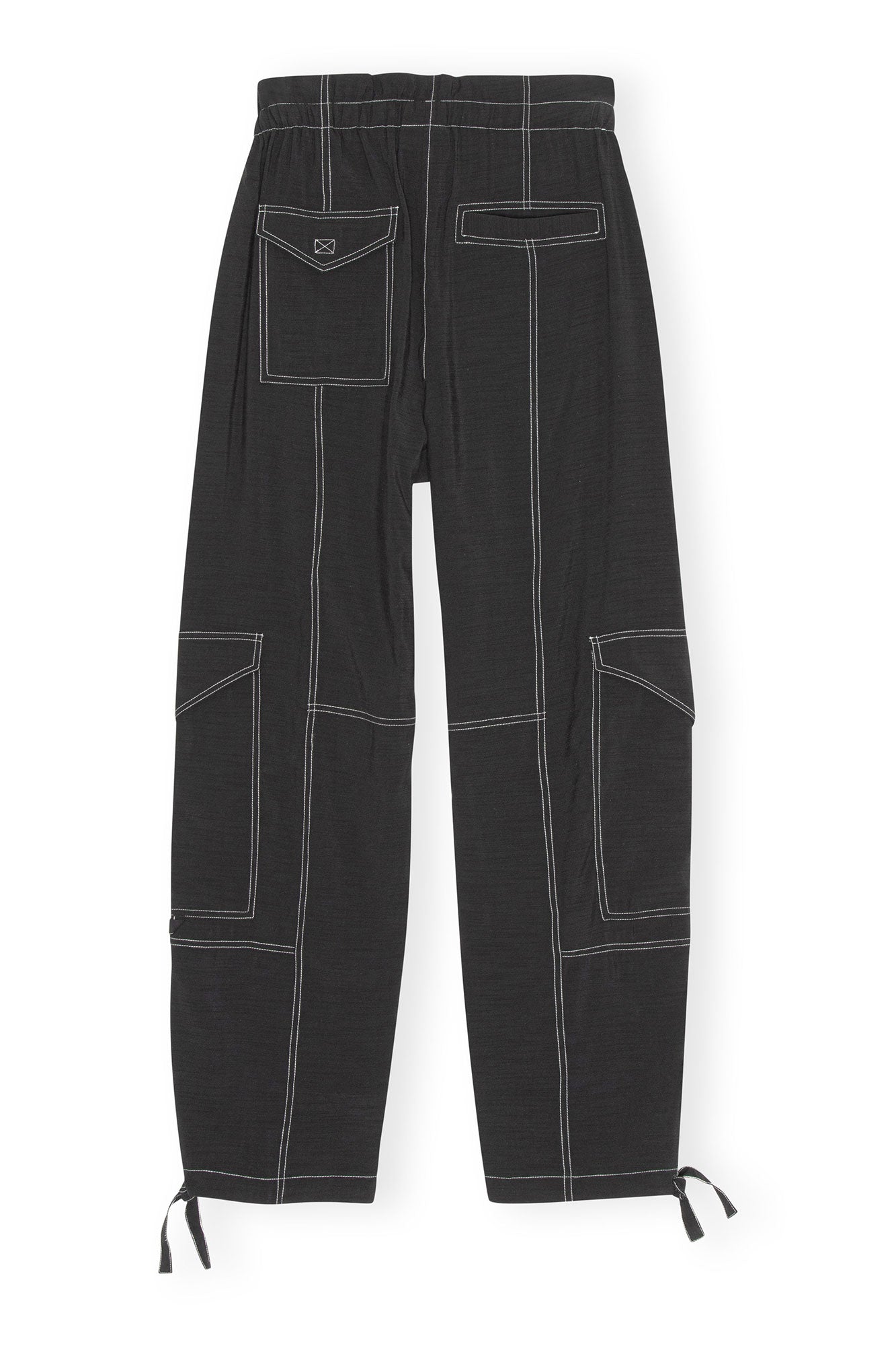 Pantalon taille haute à poches - Black