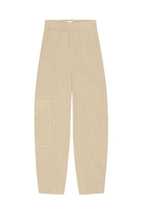 Curved elastic trousers - Pale Khaki