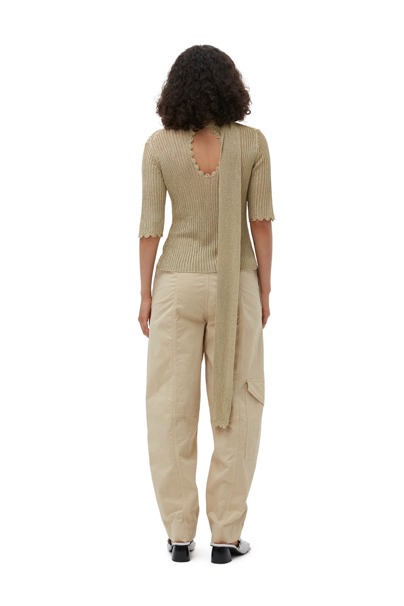 Pantalon incurvé élastique - Pale Khaki